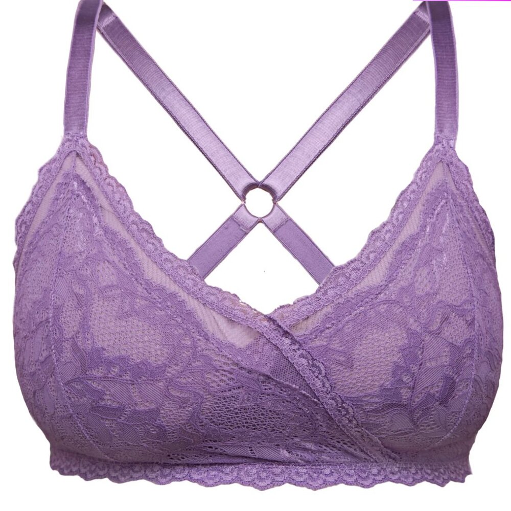 Uye Surana Lacey Racerblack Bralette Lilac M/L